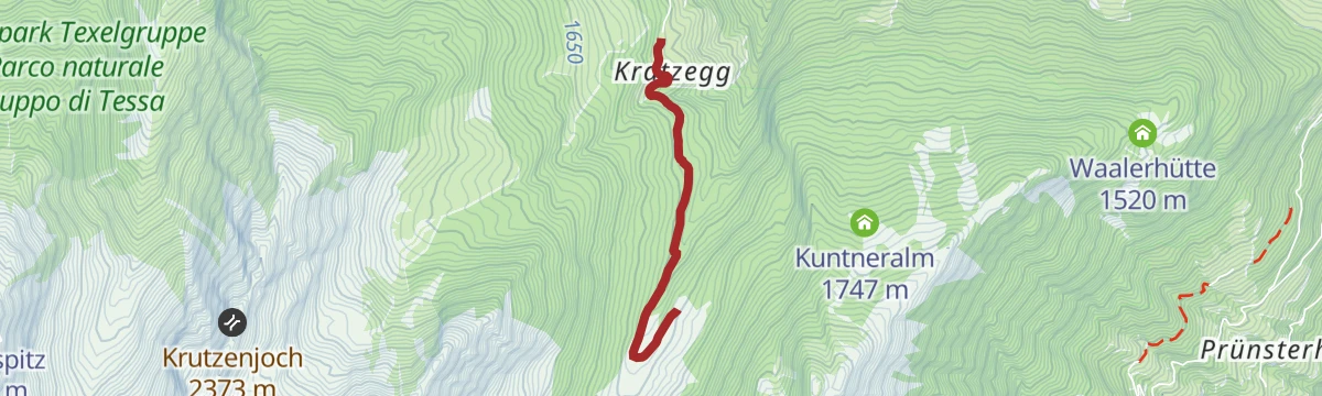 Route map: Escursione invernale alla malga Ulfaseralm